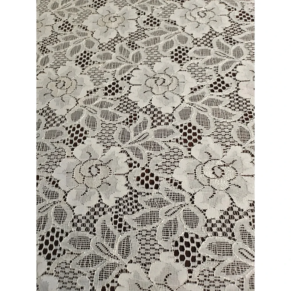 Vintage Lace Tablecloth Home Ivory Floral Scalloped Rectangle Vintage Style